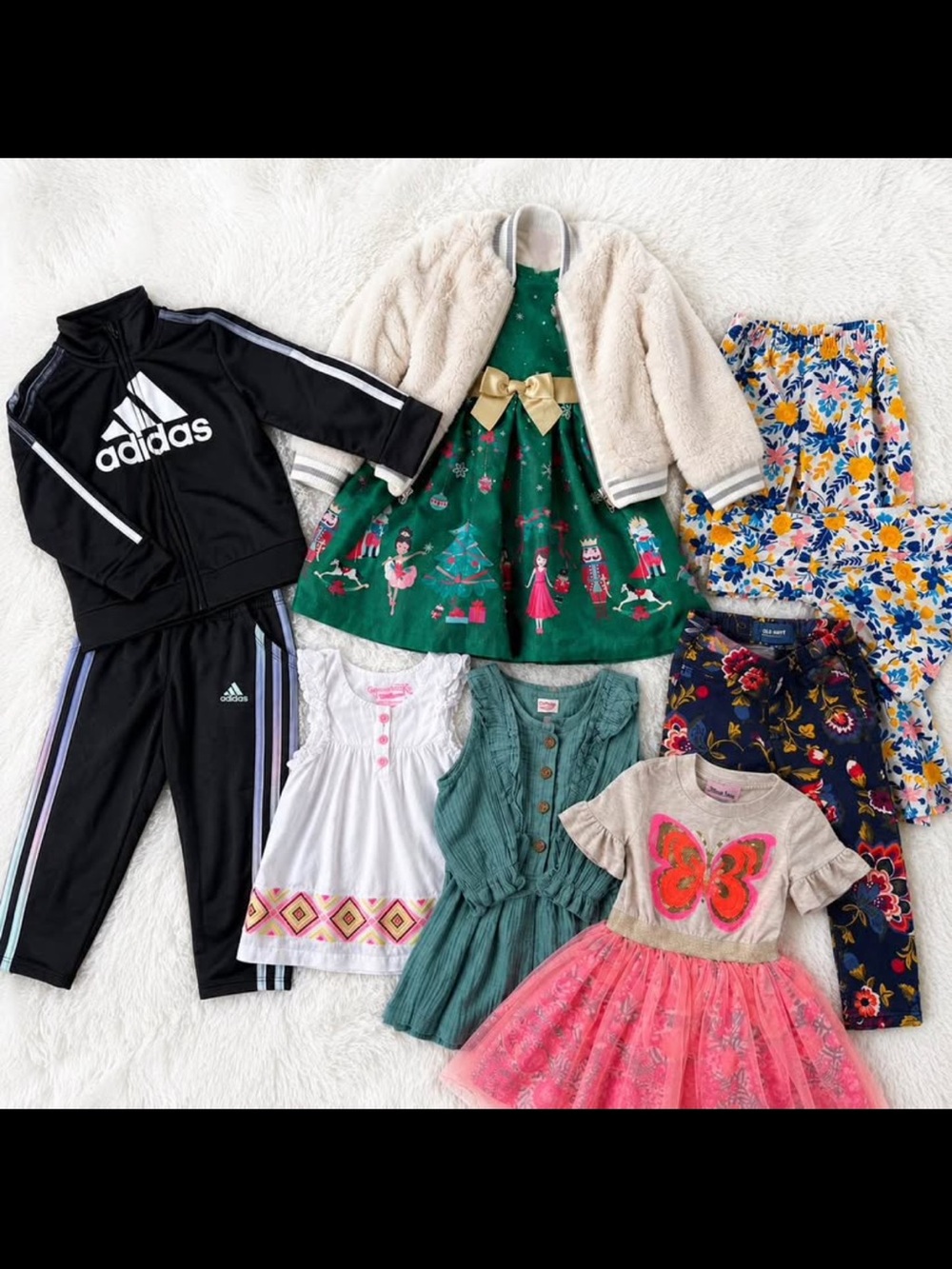 2T/3T Clothes Bundle (9 pieces) Adidas Splendid Old Navy Oshkosh
